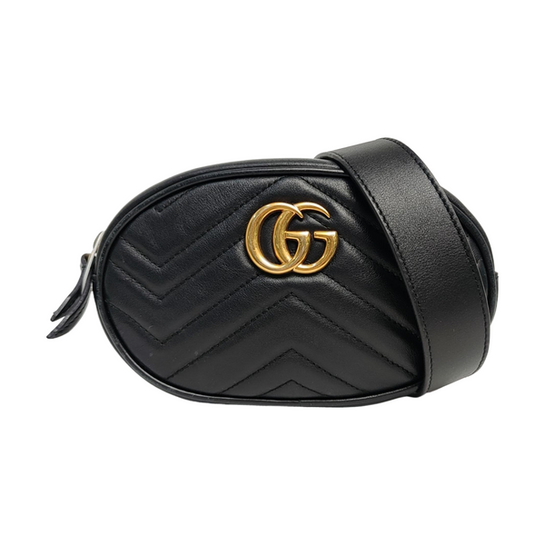 GG Marmont Super Mini Quilted Calfskin Black