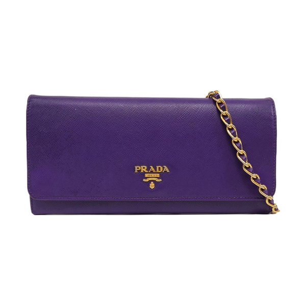 Calfskin Shoulder Bag Purple