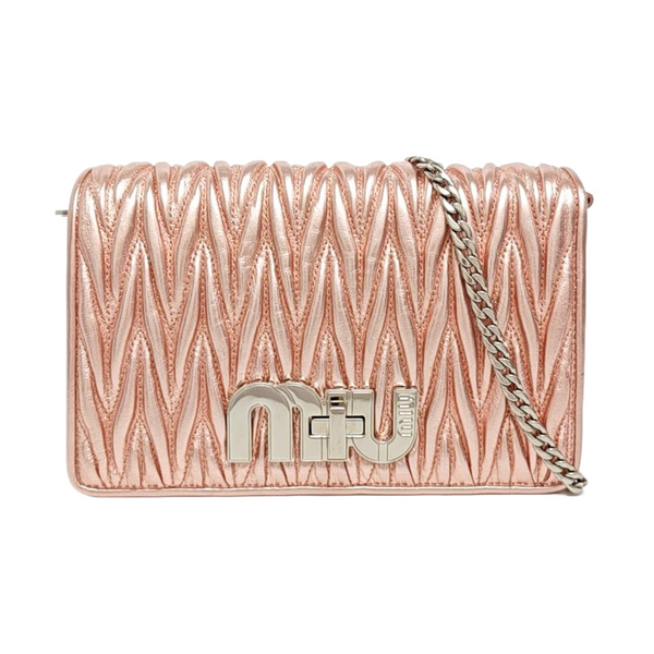 Quilted Lambskin Shoulder Bag Pink