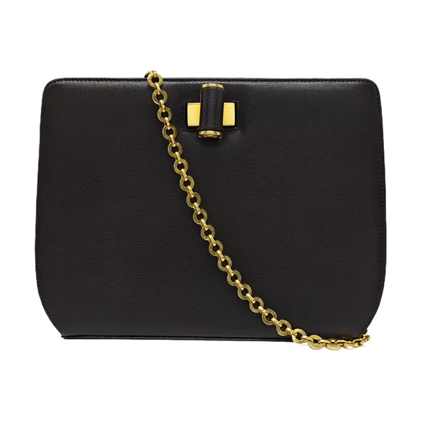 Calfskin Shoulder Bag Brown