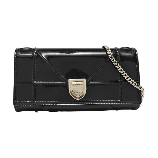 Diorama Small Cannage Patent Leather Black