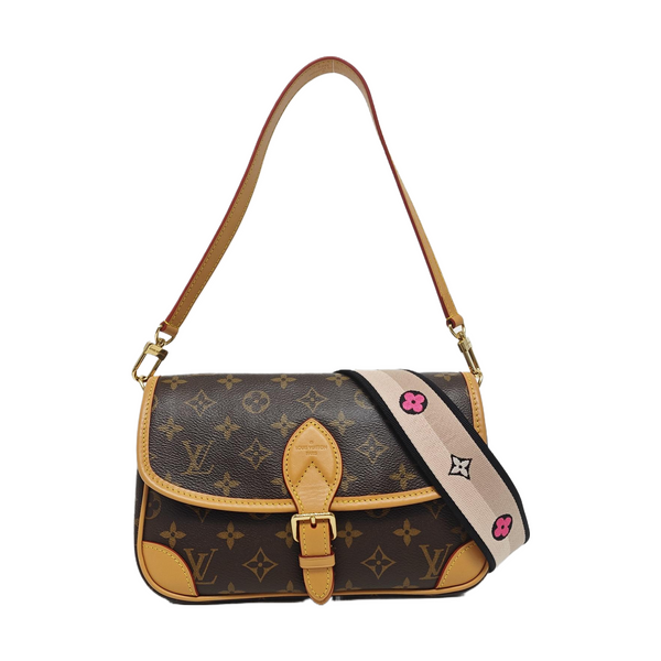 DIANE Monogram Coated Canvas Brown