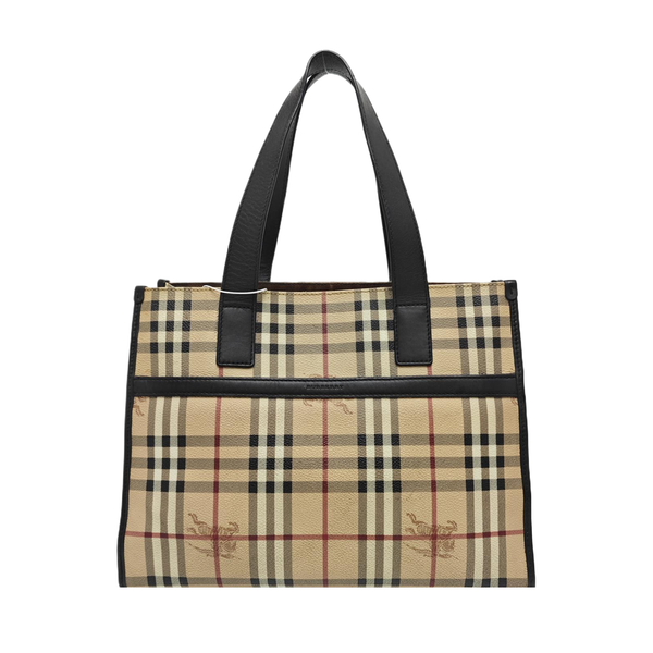 Coated Canvas Tote Bag Beige