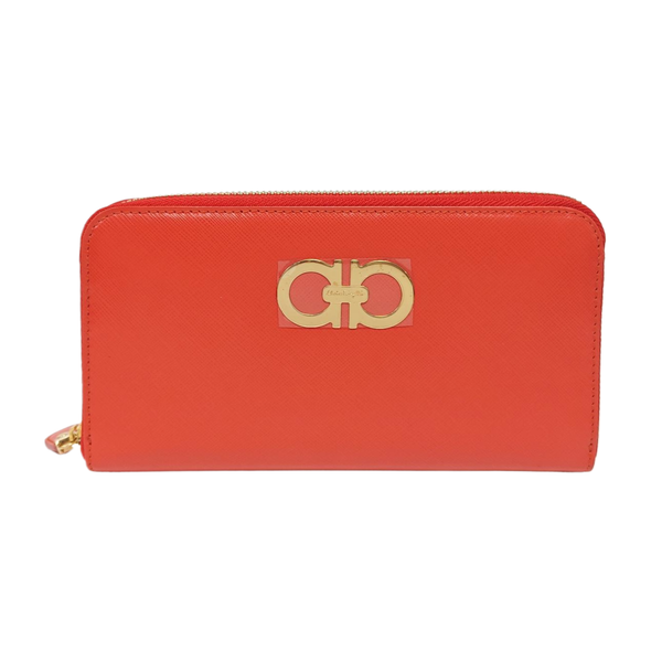 Gancini Calfskin Red Wallet