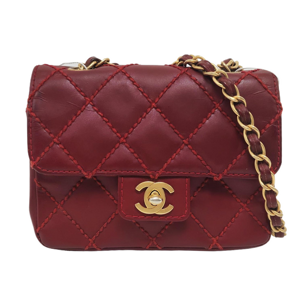 Quilted Calfskin Red