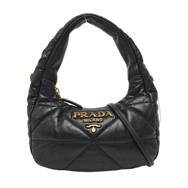 Quilted Lambskin Shoulder Bag Mini Black