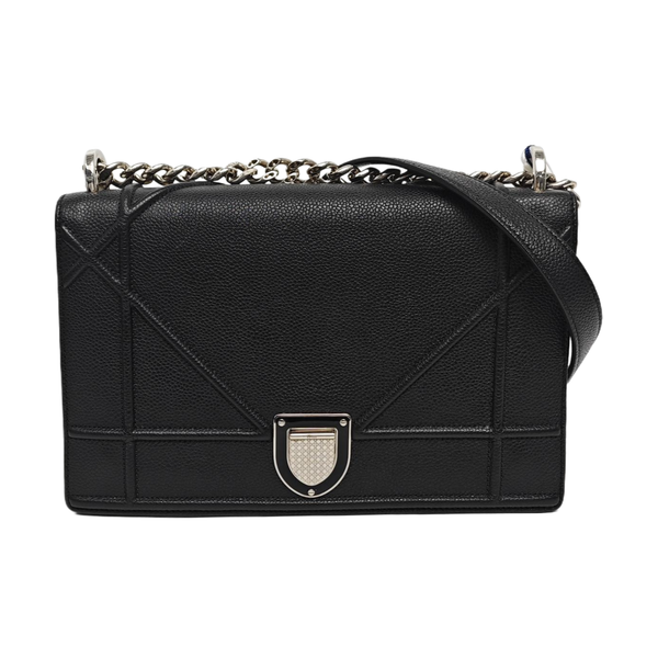 Diorama Medium Quilted Calfskin Black