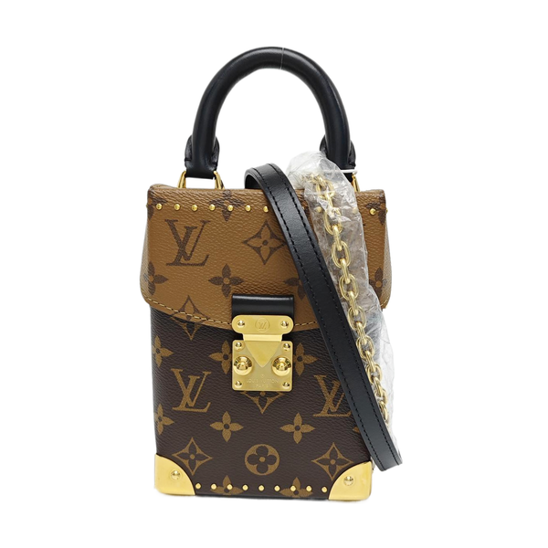 CAMERA BOX Monogram Coated Canvas Brown