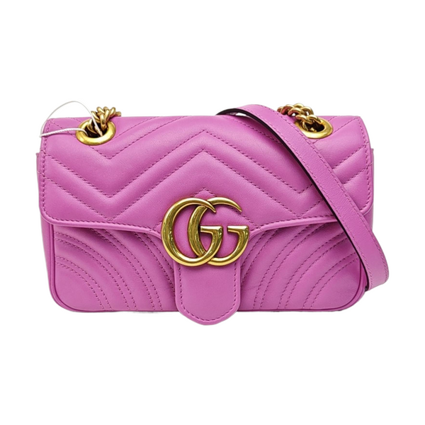 GG Marmont Small Quilted Calfskin Pink
