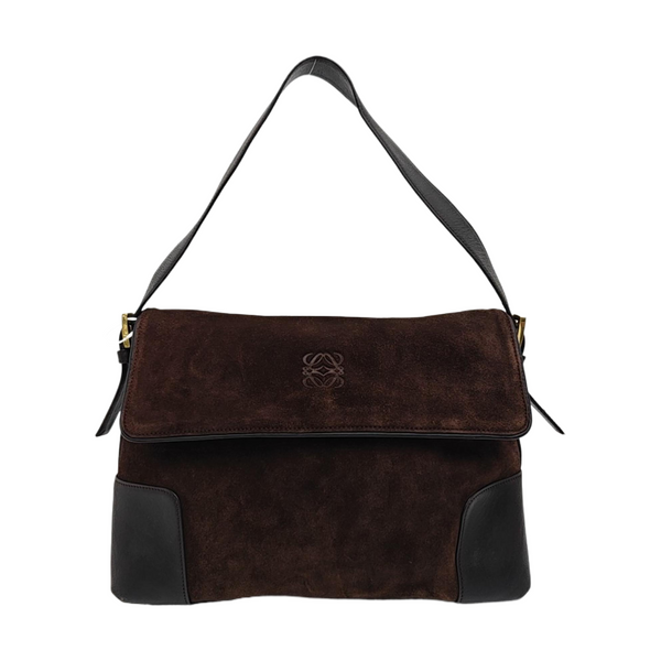 Suede Shoulder Bag Brown