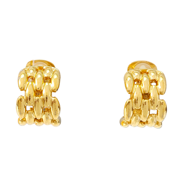 Metal Gold Clip On Earrings
