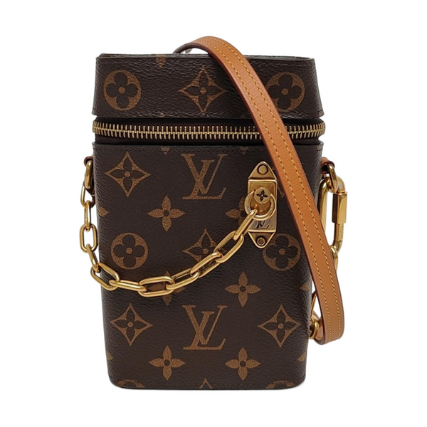 PHONE BOX Monogram Coated Canvas Brown