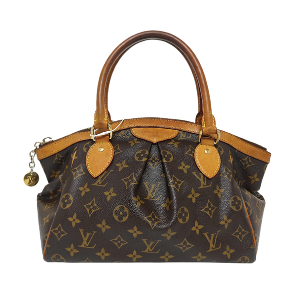 Monogram Coated Canvas Top Handle Bag Brown
