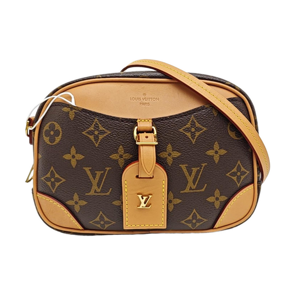 DEAUVILLE Mini Monogram Coated Canvas Brown