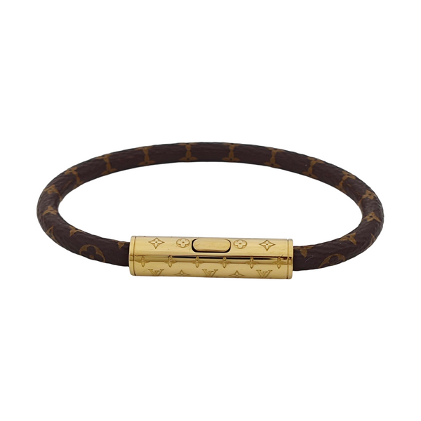 CONFIDENTIEL Coated Canvas Brown Bangle