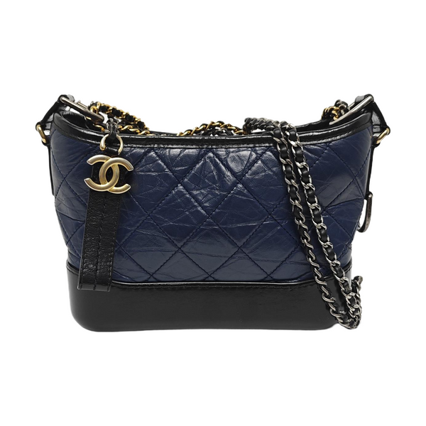 Authenticated pre-owned GABRIELLE Quilted Calfskin Blue - Shoulder Bag at Looply