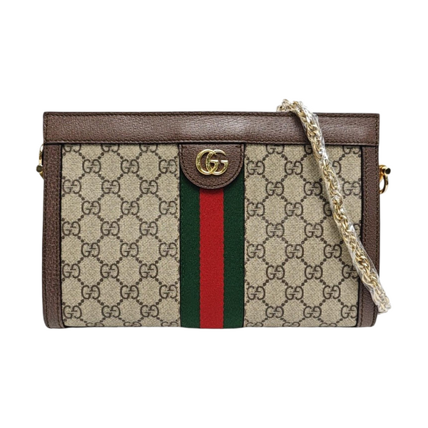 Ophidia Small Monogram Lona Revestida Beige