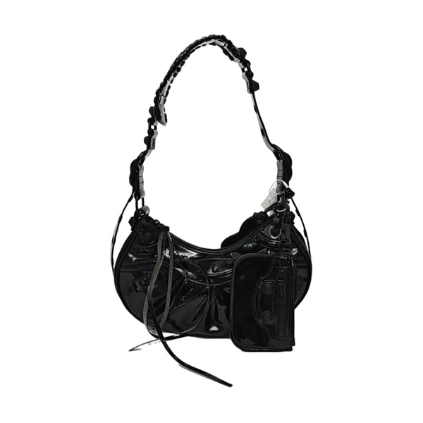 Le Cagole Mini Patent Leather Black