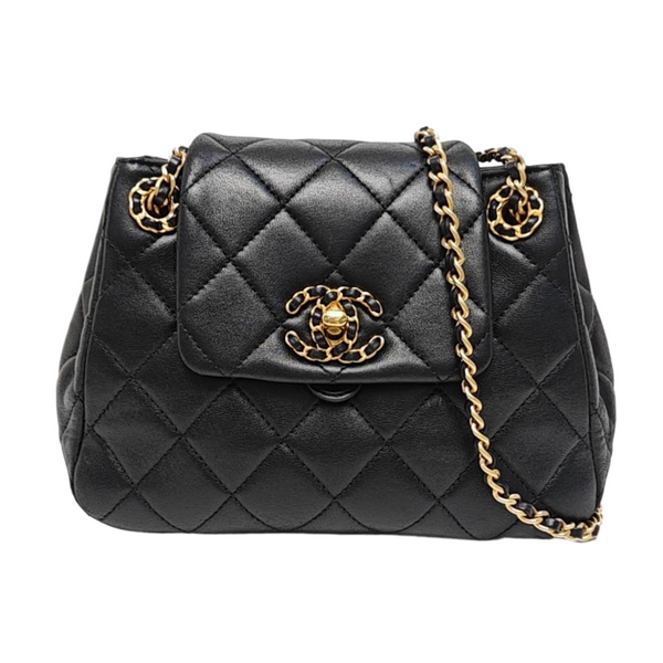CHANEL 19 Small Quilted Lambskin Black