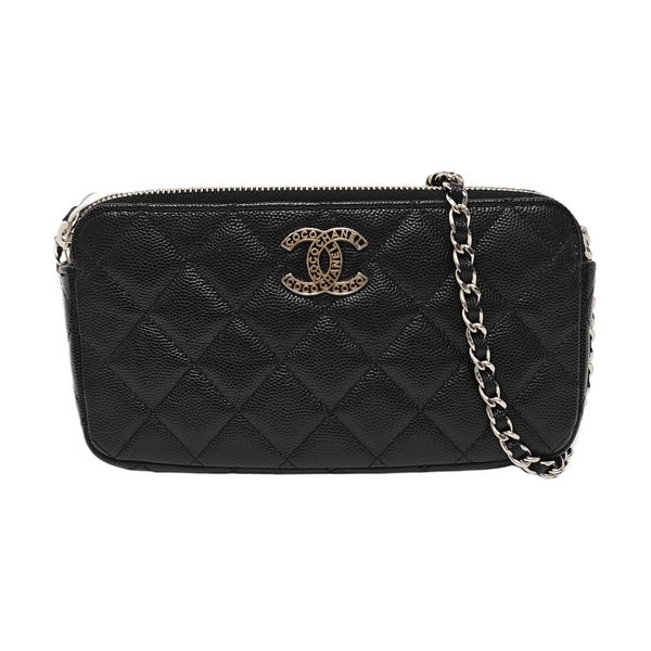 Quilted Grained Calfskin Black