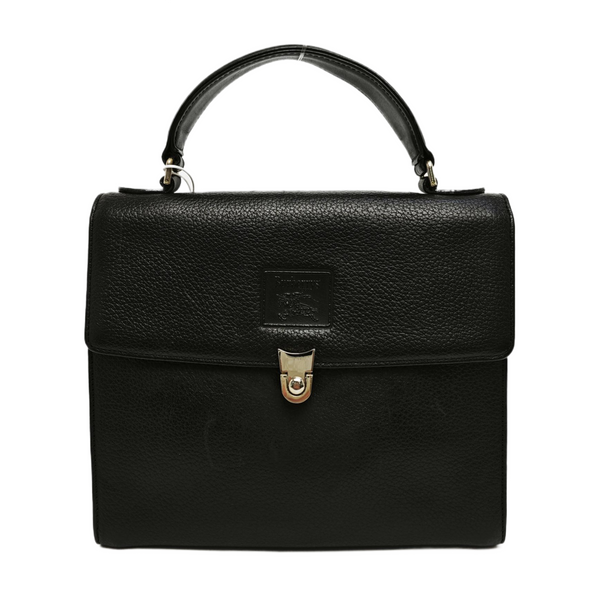 Calfskin Top Handle Bag Black