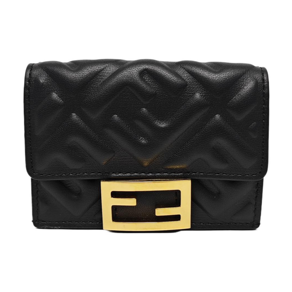 Trifold Monogram Lambskin Black Card Holder