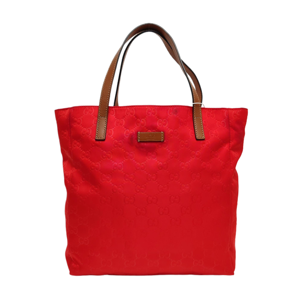 Monogram Nylon Tote Bag Red