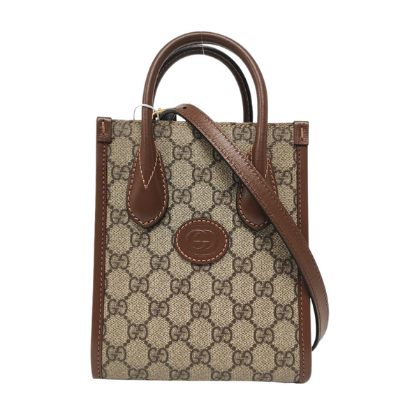 Retro Mini Monogram Coated Canvas Beige