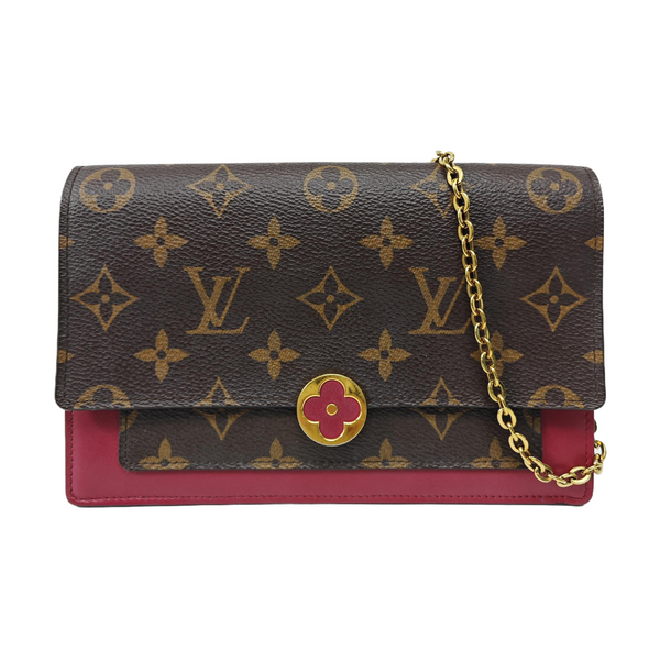 FLORE Monogram Coated Canvas Brown