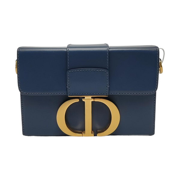 Authenticated pre-owned 30 Montaigne Calfskin Blue - Shoulder Bag at Looply
