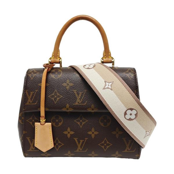 CLUNY PM Monogram Coated Canvas Brown