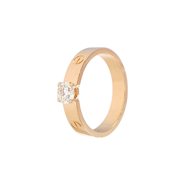 LOVE 18k Rose Gold Ring EU 56
