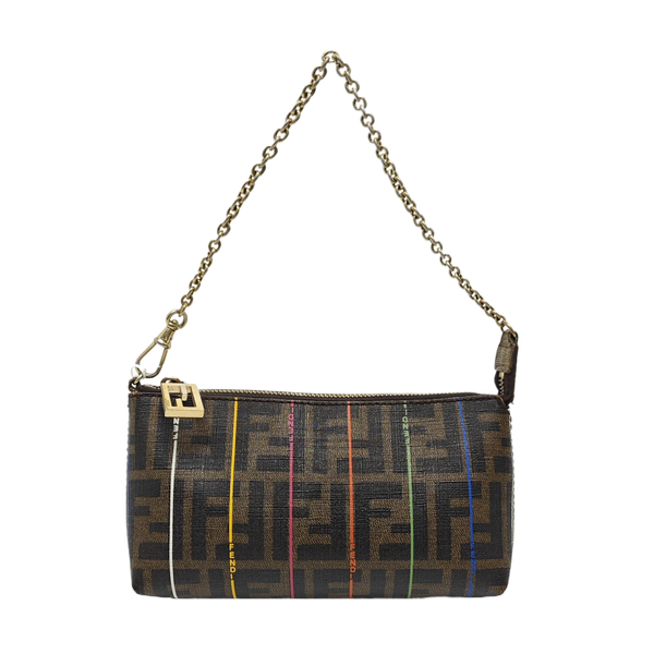 Coated Canvas Top Handle Bag Brown