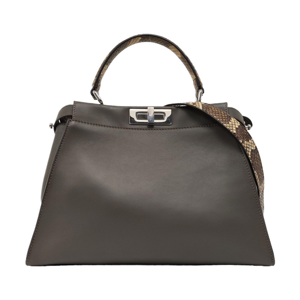 Authenticated pre-owned Peekaboo Calfskin Gray - Shoulder Bag at Looply