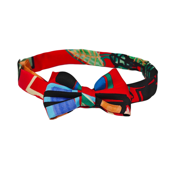 Fabric Bow Tie Red