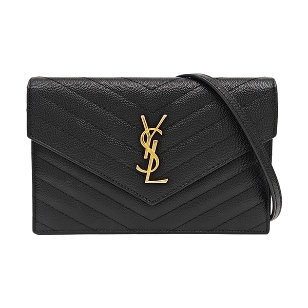 MONOGRAM Chevron Calfskin Black