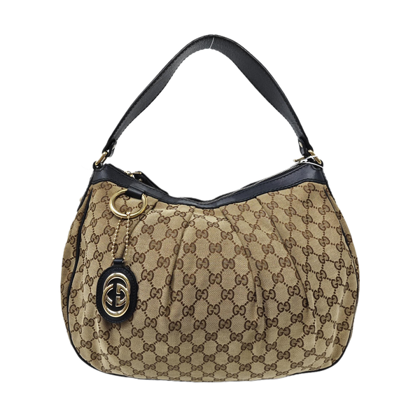 Monogram Canvas Top Handle Bag Brown
