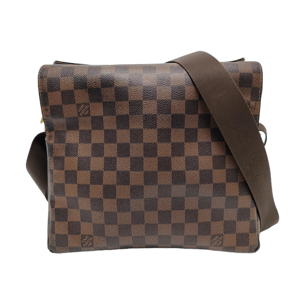NAVIGLIO MM Damier Ebene Coated Canvas Brown
