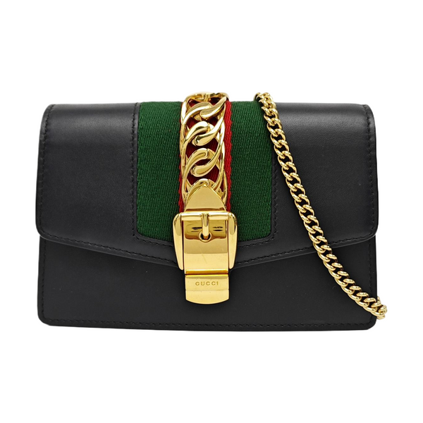 Sylvie Super Mini Calfskin Black