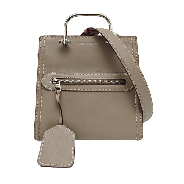 Calfskin Shoulder Bag Gray
