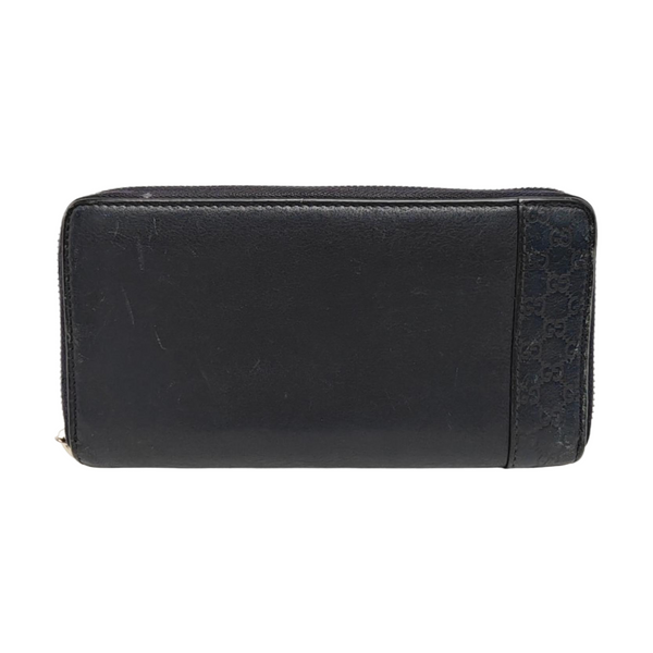 Ligne Shima Monogram Calfskin Blue Wallet