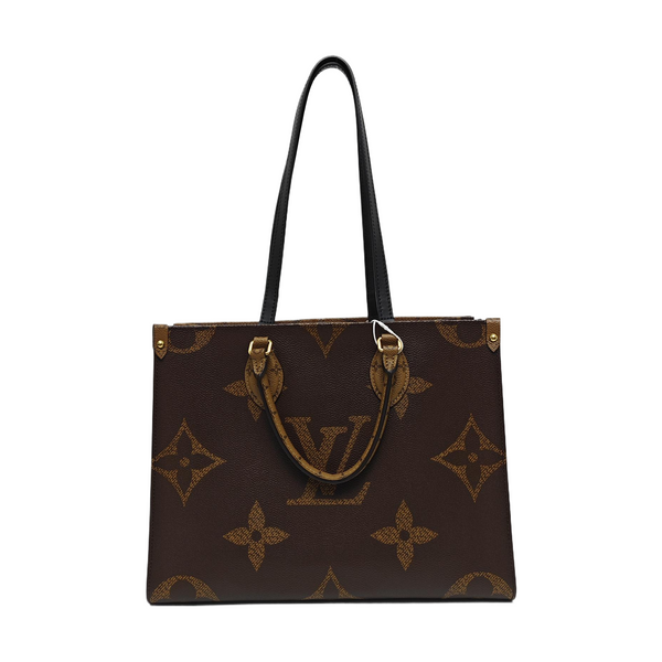 Authenticated pre-owned ONTHEGO MM Monogram Coated Canvas Brown - Tote Bag at Looply