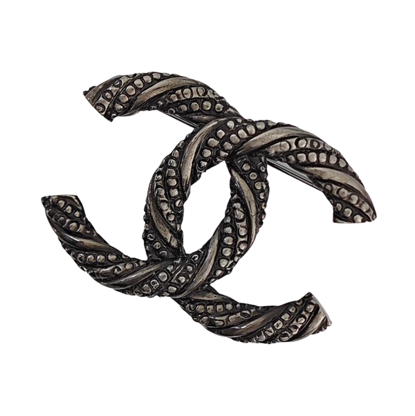Vintage Metal Black Brooch