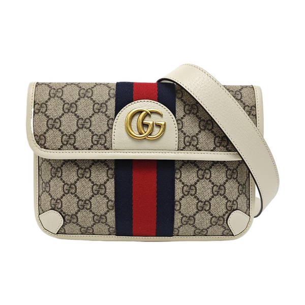 Ophidia Mini Monogram Coated Canvas Beige