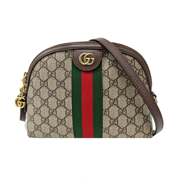 Ophidia Small Monogram Coated Canvas Beige