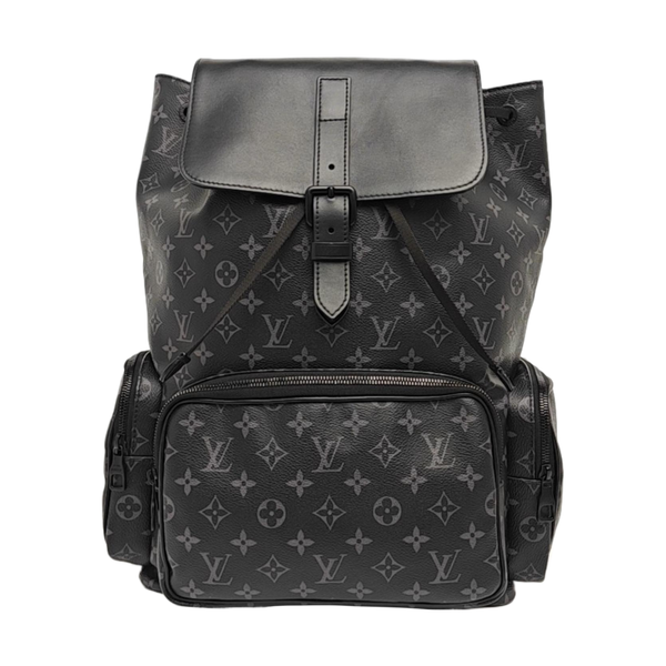TRIO Monogram Coated Canvas Black