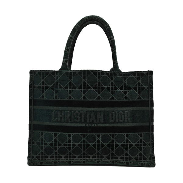 Book Tote Medium Velvet Green