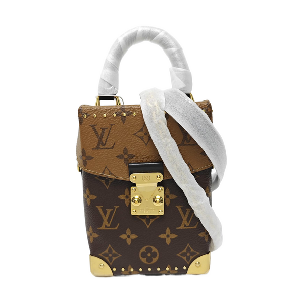 CAMERA BOX Monogram Coated Canvas Brown