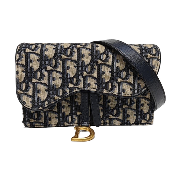 Saddle Mini Oblique Canvas Blue