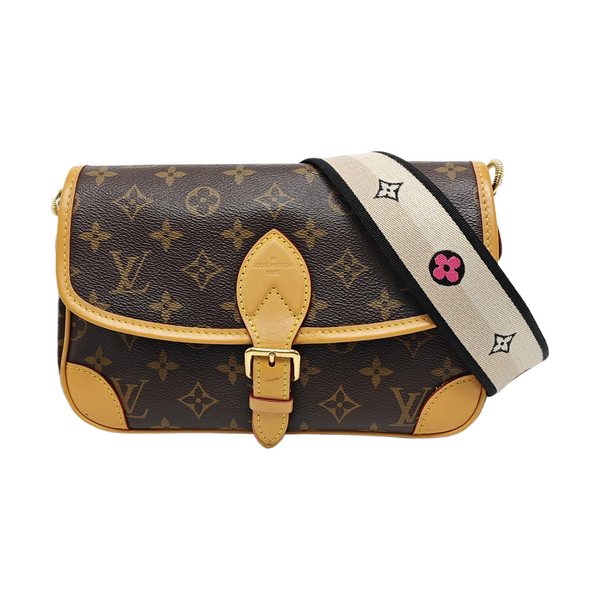 DIANE Monogram Coated Canvas Brown